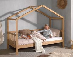Vipack Forrest House Bed in Solid Oak with Optional Trundle