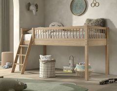 Vipack Forrest Mid Sleeper Bed in Natural Beech