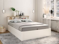 Kids Avenue Heritage Ottoman Double Bed in White & Oak
