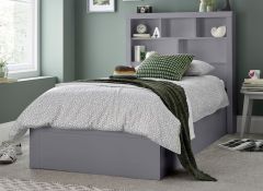 Oscar Grey Wooden Ottoman Storage Bed - 3ft Single