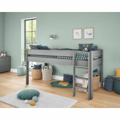 Stompa Uno Grey Mid Sleeper Bed