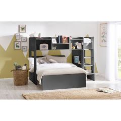 Julian Bowen Owen Midsleeper Bed With Underbed in Anthracite
