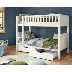 Stompa Arven White Detachable Bunk Bed with Drawers
