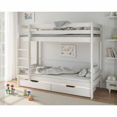 Astral Bunk Bed in White with Optional Drawers