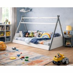 Birlea Teepee Single Bed in White and Grey