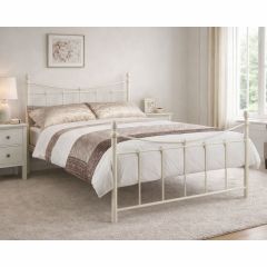 Julian Bowen Rebecca Bed in Stone White