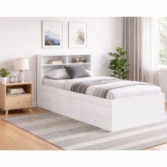 Kidsaw Kudl 3ft Captains Bookcase Bed in White