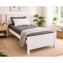 Amani Madrid 3ft Single Bed in White