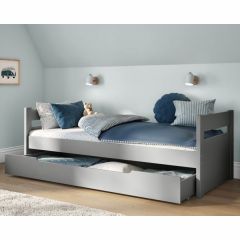 Stompa Uno Single Bed with Trundle in Grey