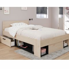 Parisot Achille 2 Storage Bed in Oak - Small Double