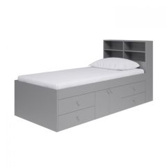 Kidsaw Kudl 3ft Captains Bookcase Bed in Grey