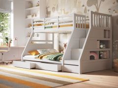 Neutron Triple Bunk Bed in White