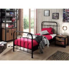 Vipack New York Single Bed in Black
