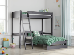 Astral Grey High Sleeper With L Shaped Small Double Bed