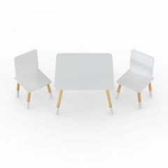 Kidsaw White Snow Table & Chairs Set