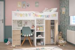 Parisot Tom Junior High Sleeper in White & Oak