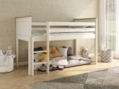 Kids Avenue Heritage Midsleeper Bed in White & Oak