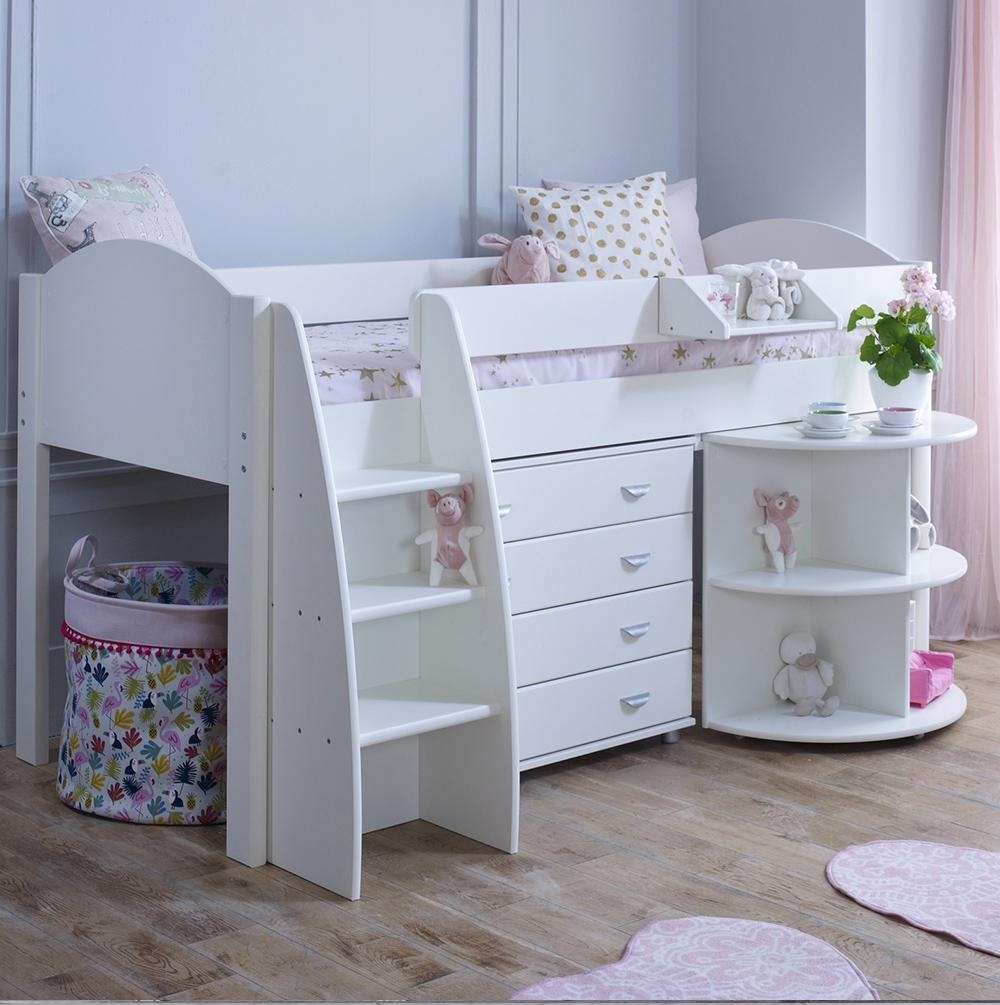 mid sleeper bed with desk